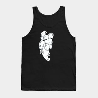 Dance of Faces Minimalist Art Tank Top